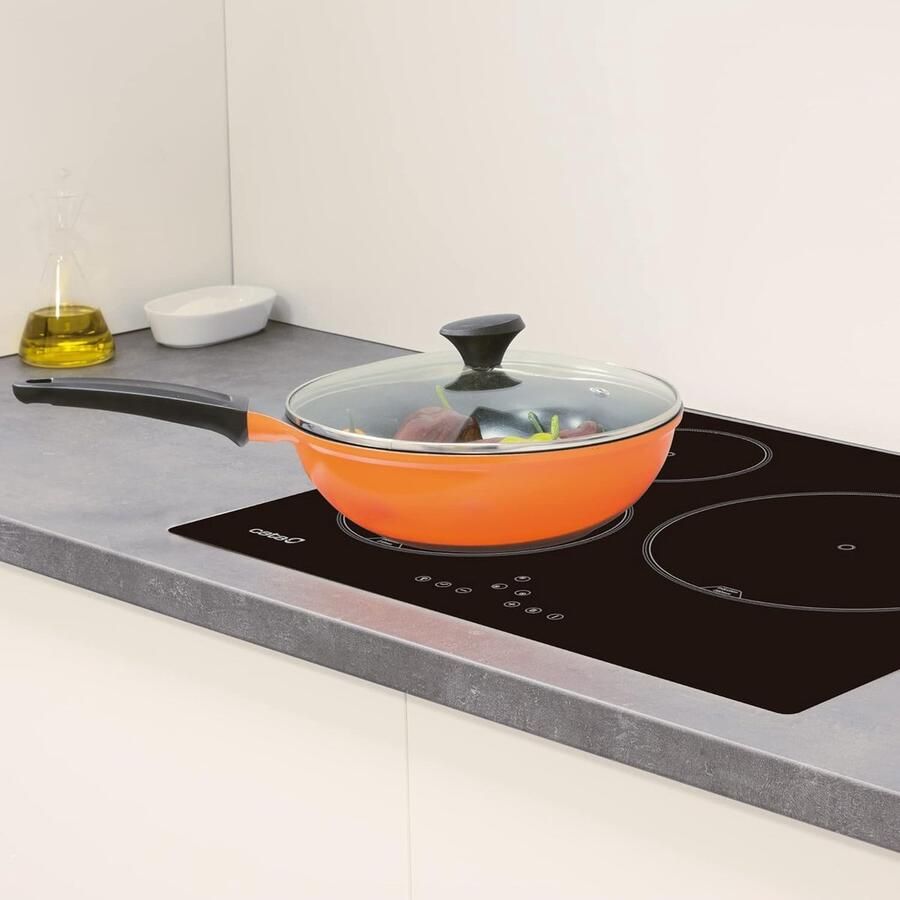 Inductiekookplaat Kookplaat Koken Thuis 3 Kookzones 59 cm Breed Zwart - Foto 2