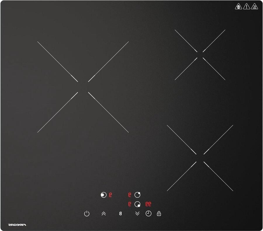 Inductiekookplaat Kookplaat Snel Koken 9 Warmtestanden 7400 W Zwart