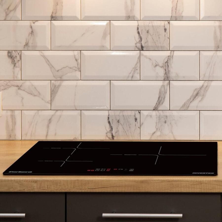 Inductiekookplaat Kookplaat Snel Koken Reuzenzone 60 cm Zwart