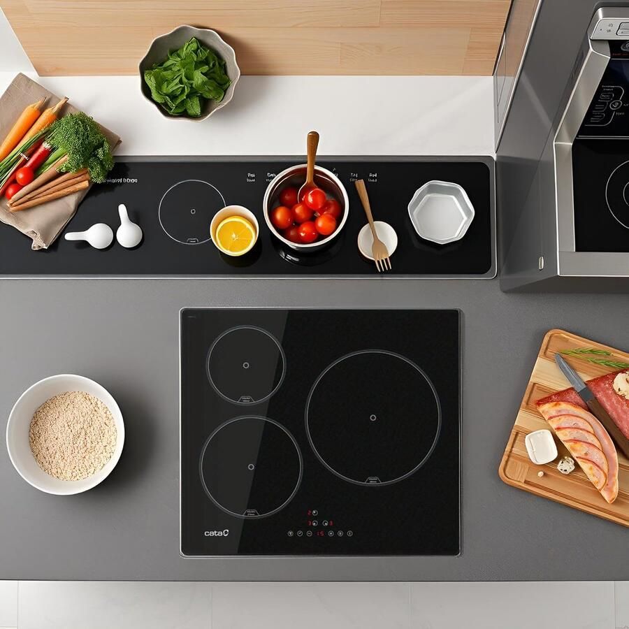 Inductiekookplaat Kookzone Culinaire Behoeften Booster Functie 59 cm Zwart