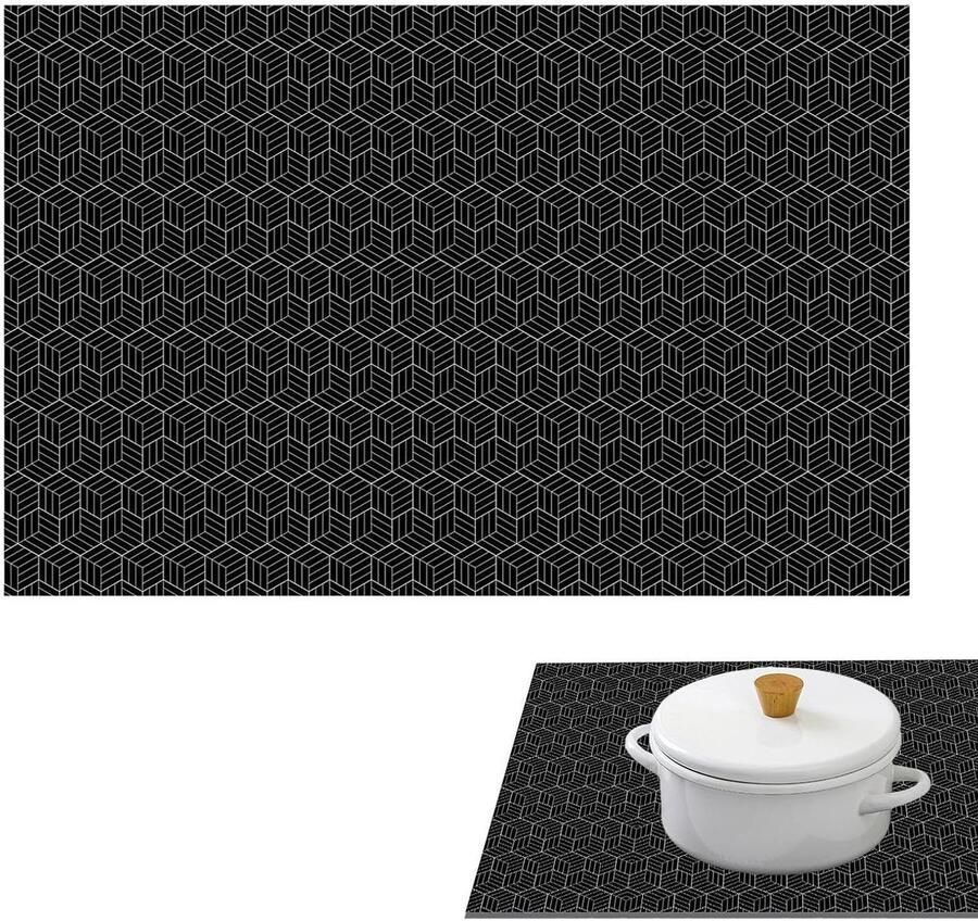 Inductiekookplaat Mat Beschermmat Kookplaat Beschermen Hittebestendig Anti-slip 78x52cm Meerkleurig