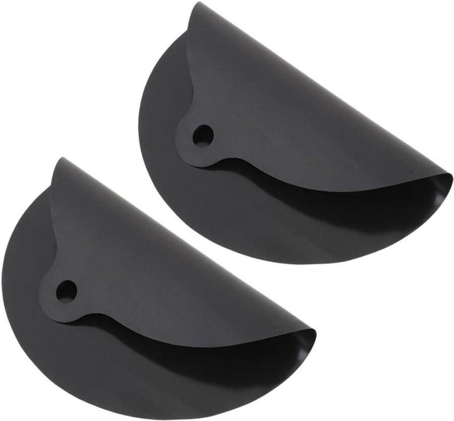 Inductiekookplaat Mat Beschermmat Kookplaat Koken Beschermen Hittebestendig Antislip 2 stuks 19cm Zwart