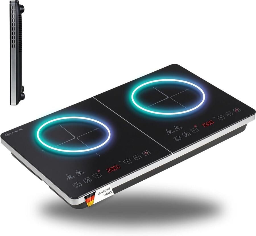 Inductiekookplaat met 2 zones 3500W Krachtig en Gebruiksvriendelijk