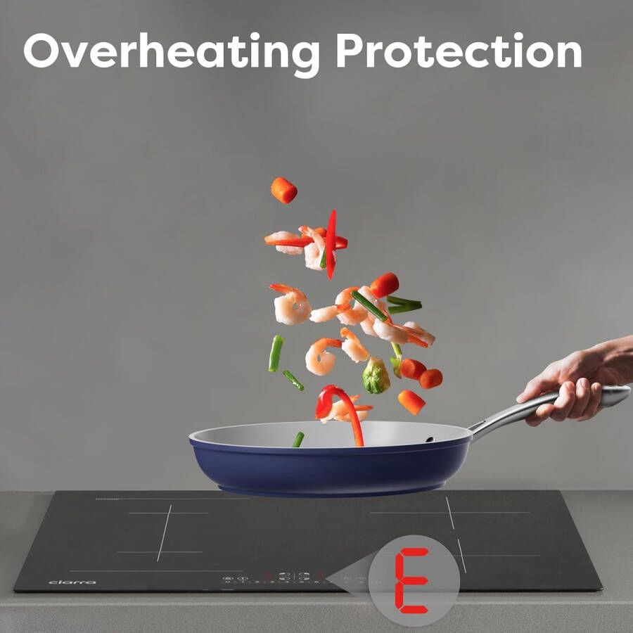 Inductiekookplaat met 4 kookzones en 7200 W vermogen Flex-functie en Boost-functie