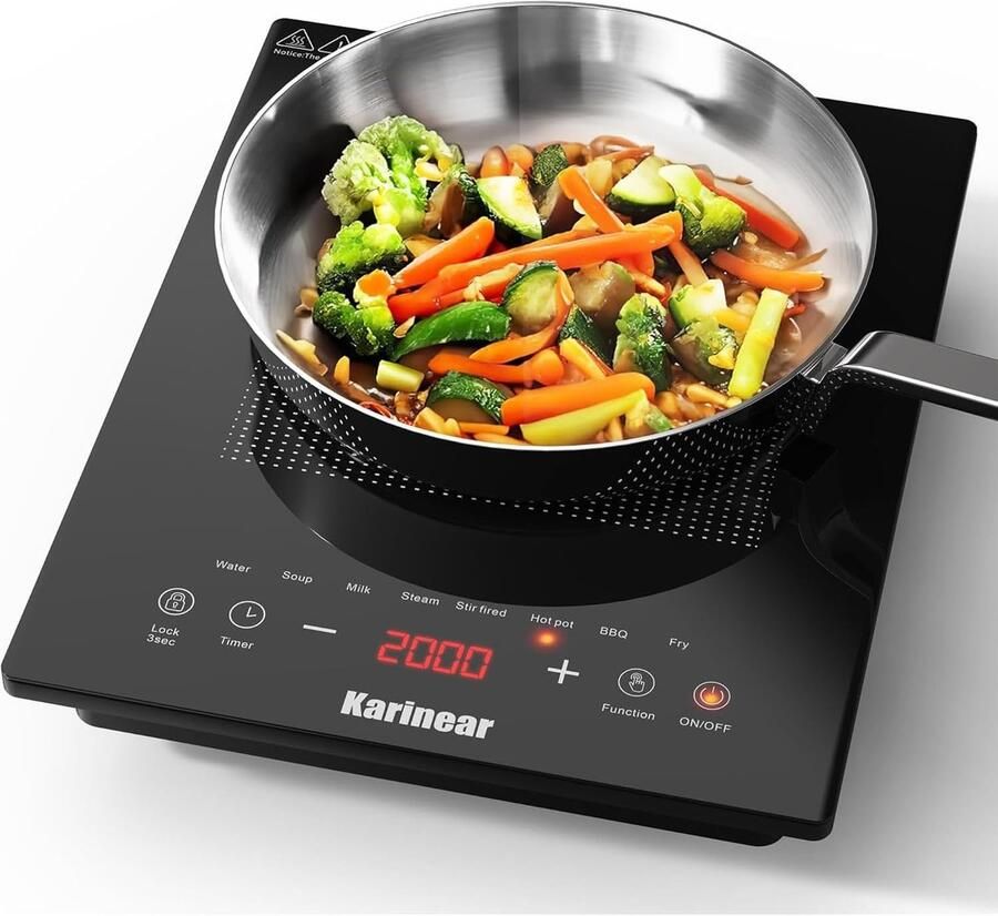 Inductiekookplaat Mobiele Kookplaat Snel Koken Met Stekker 35x28x6.7 cm