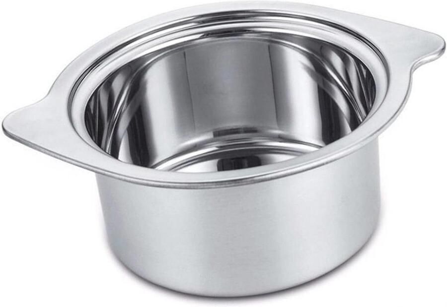 Inductiekookplaat Pan Hotpot Kom Gelijkmatig Verwarmen Individuele Porties 2500 ml Zilver