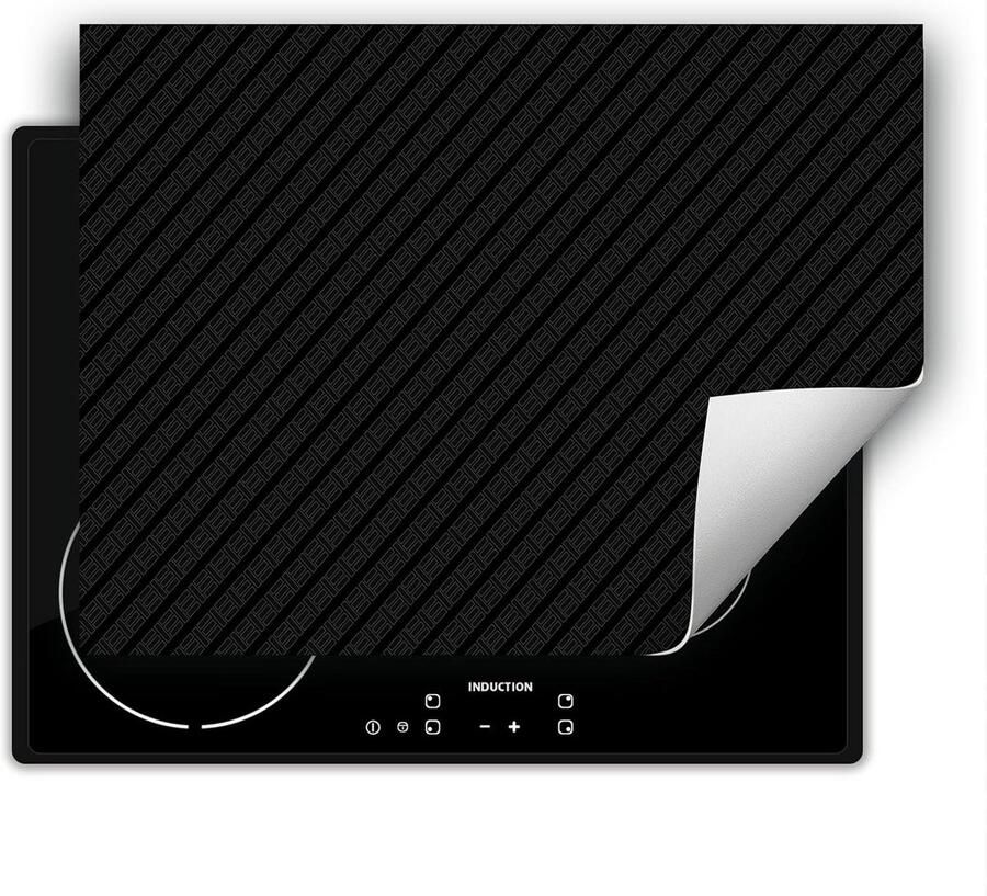 Inductiekookplaat Protector 80x52 cm Hittebestendige Onderlegger Kookplaat Donkergrijs Patroon
