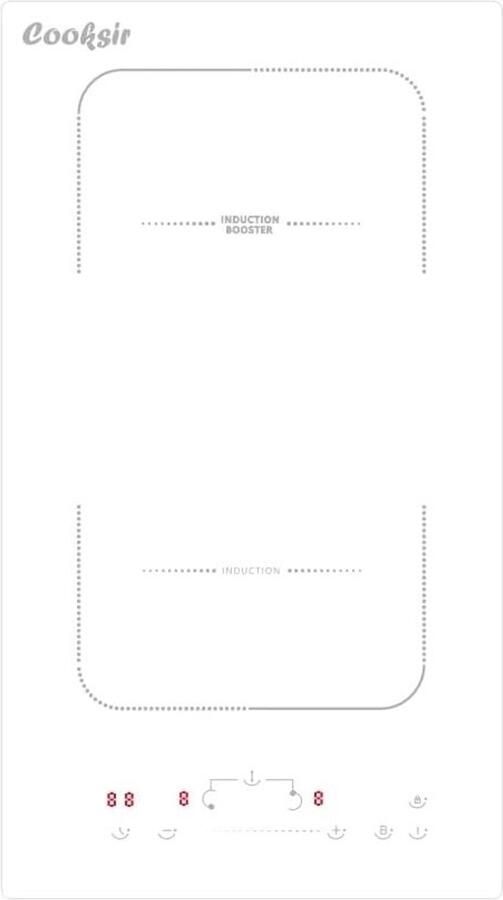 Inductiekookplaat Wit 2 Platen Hittebestendig Keramisch Glas Voor Gezinnen