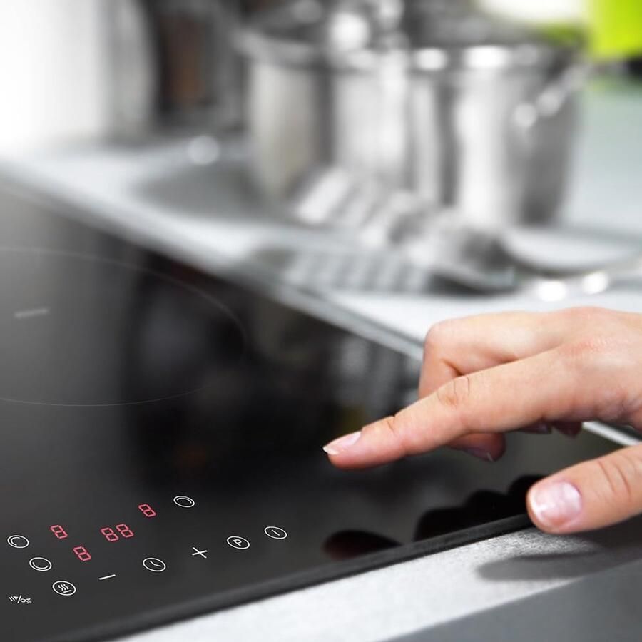 Inductiekookplaat Zwart Glas Elektrisch fornuis Kookplaat Snel Koken Touch Schuifregeling 60 cm Zwart - Foto 3