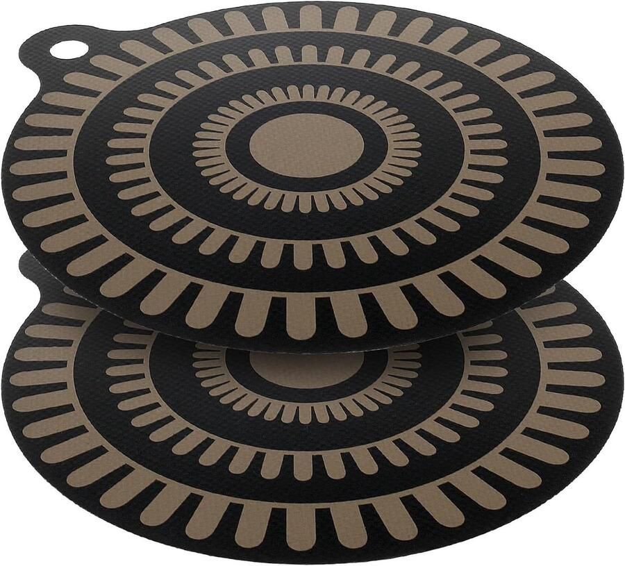 Inductiemat Siliconen Kookplaat Beschermer Veiliger Koken Kleurverandering bij Hitte 22 x 25 cm Zwart