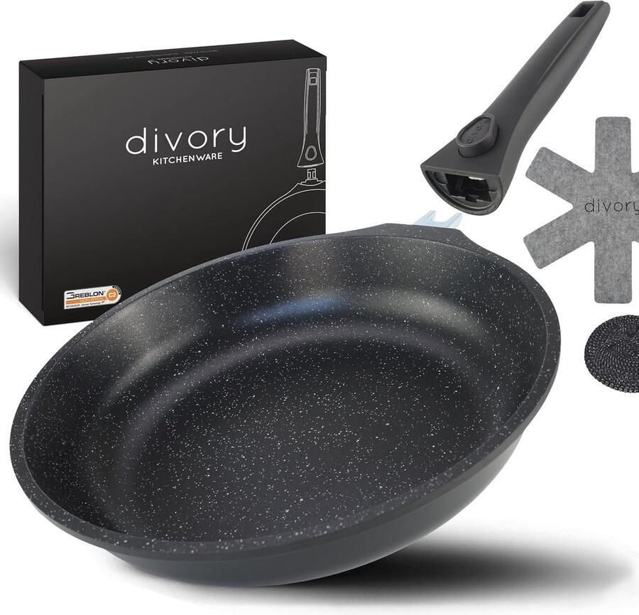 Inductiepan 24 cm met Verwijderbare Handgreep voor Perfecte Kookresultaten - Foto 2