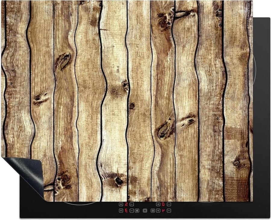 Inductieplaat Beschermer Kookplaat Mat Keuken Decoratie Krasvrij Oppervlak 65x52 cm Rustiek Hout Design