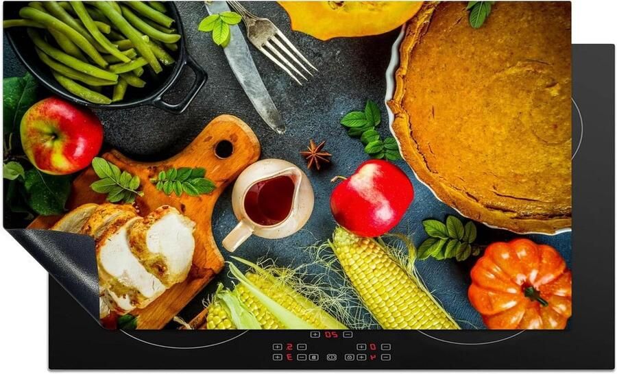 Inductieplaat Beschermer Kookplaat Mat Keuken Decoratie Krasvrij Werkoppervlak 90x52 cm Multicolor