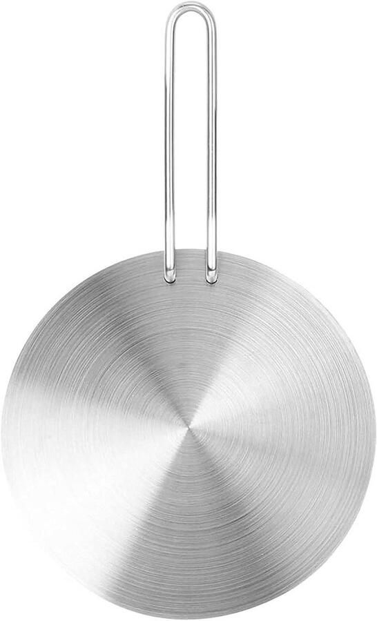 Warmteverspreider Plaat Adapter Converter Koken Aanpassen Roestvrij Staal 22cm Diameter Zilverkleurig