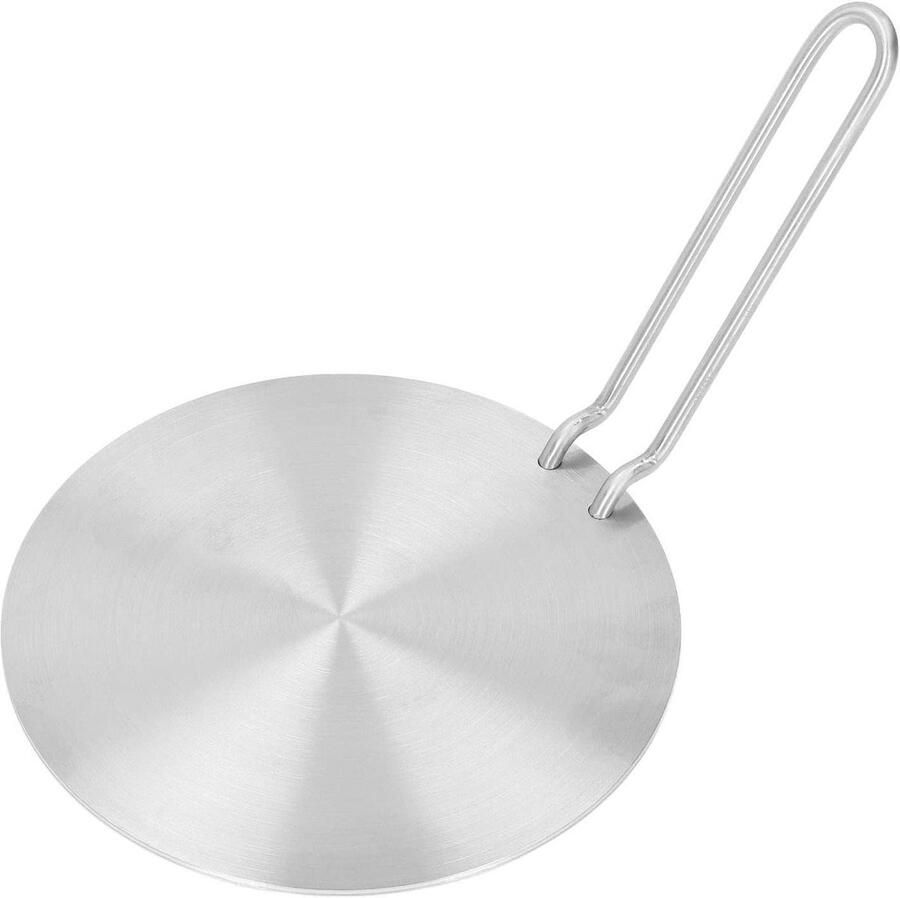Inductieplaat Warmteverspreider Adapter Kookplaat Koken op Gas Snelle Warmtegeleiding 20x20 cm Zilverkleurig