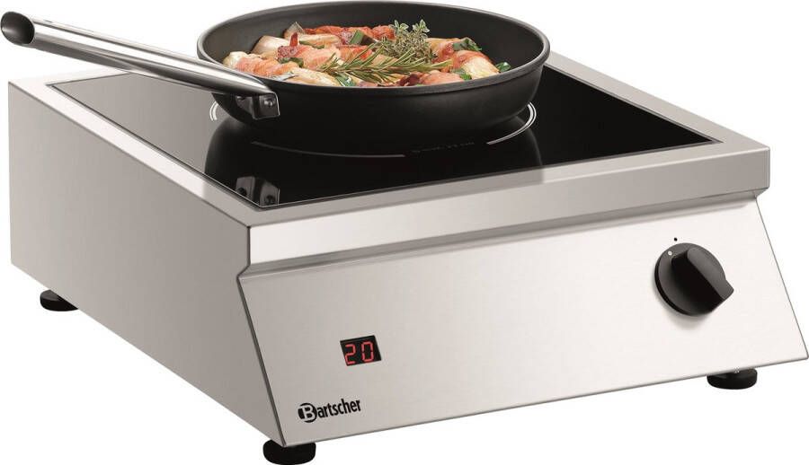 Bartscher Inductietafelfornuis ITH 50-230 1 Kookvlak 5000W 400x455x160mm Horeca Fornuis - Foto 2