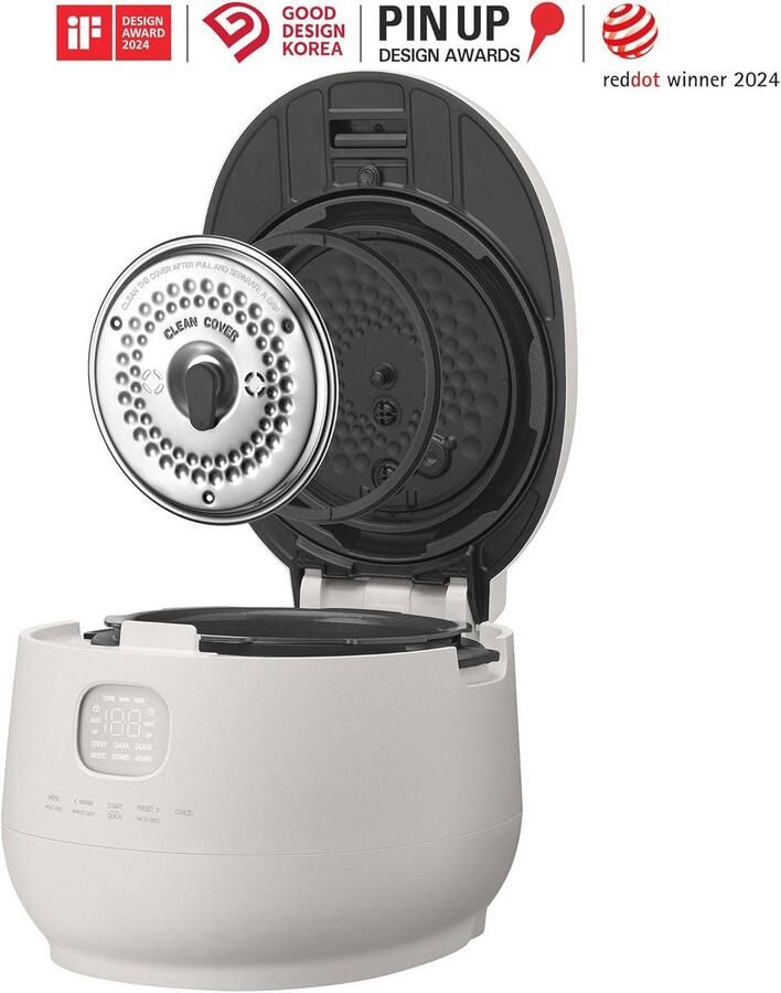 Inductieverwarming Dubbele Druk Rijstkoker 10 Cup Antiaanbaklaag Roestvrijstalen Cover Energi besparende Functies - Foto 2