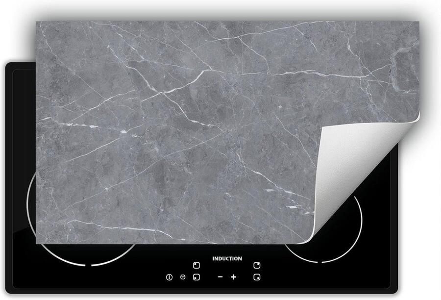 Induction Protector 90x52cm Beschermmat voor Inductie kookplaat grijs marmer