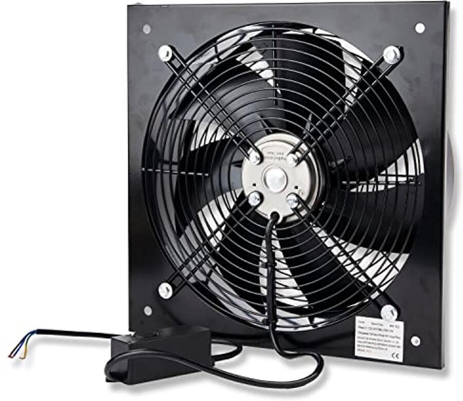 Industriële afzuigkap 350 mm Hoogwaardige axiale ventilator met snelheidsregelaar