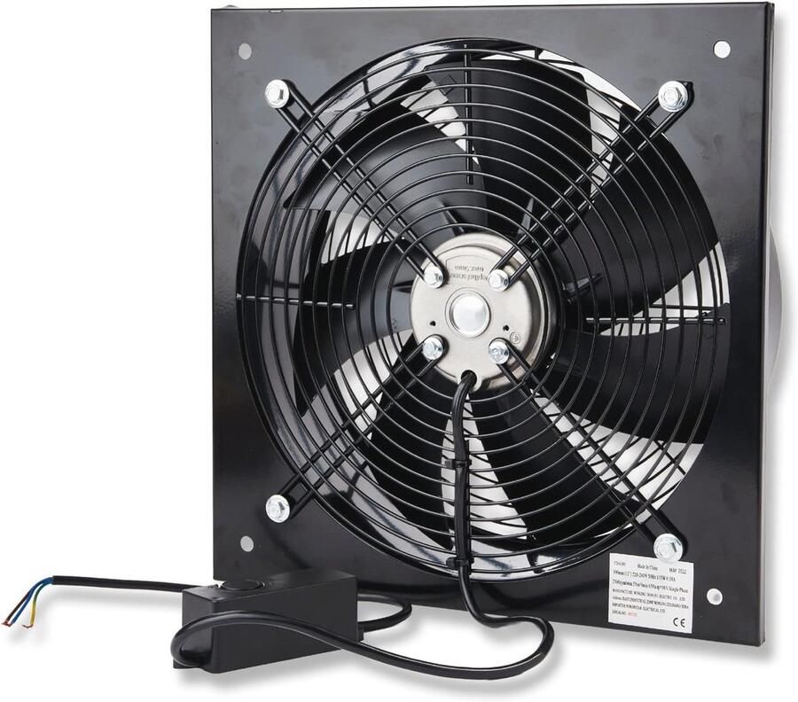 Industriële afzuigkap 350 mm Hoogwaardige axiale ventilator met snelheidsregelaar