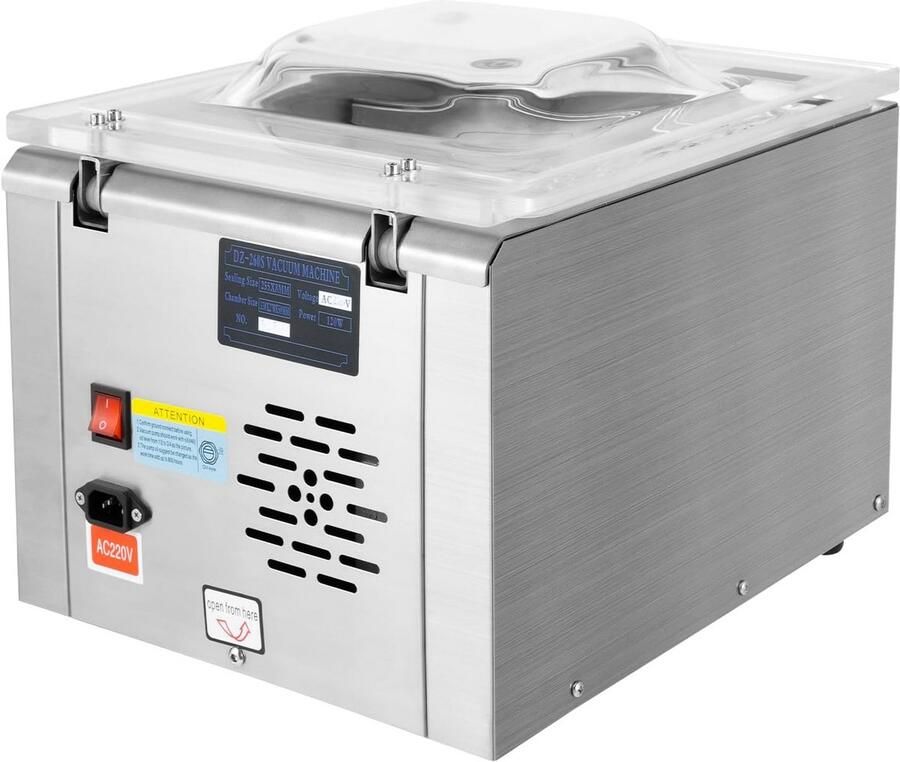 Industriële vacuümsealer voor levensmiddelen roestvrijstaal 120 W automatische bediening