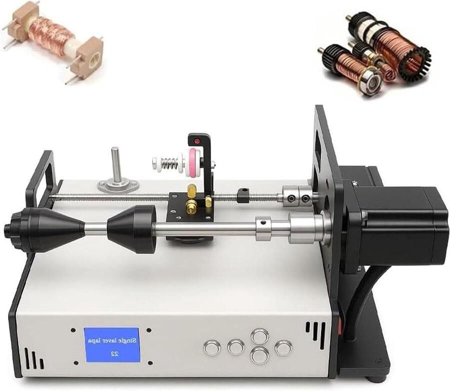 Industriële Wikkelmachine Draadwikkelaar Metaaldraad Spoelen Automatische Draadschikking 0.01mm Precisie Zwart