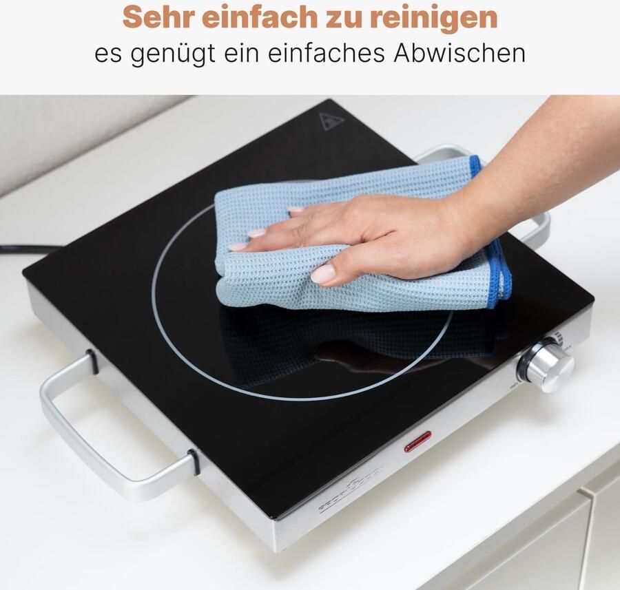 Infrarood Kookplaat Krachtige 2000W Inductie Kookplaat met Glaskeramiek Energiezuinig en Krasbestendig