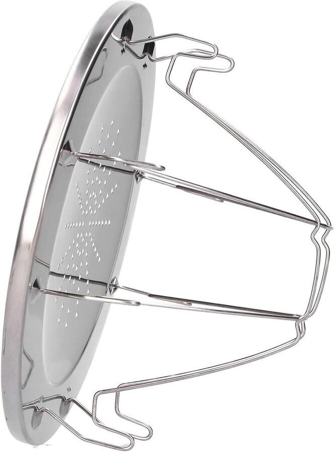 Inklapbaar Dienblad Toastrek RVS Kamperen Buiten Gelijkmatige Warmte 22 x 12 cm Zilver