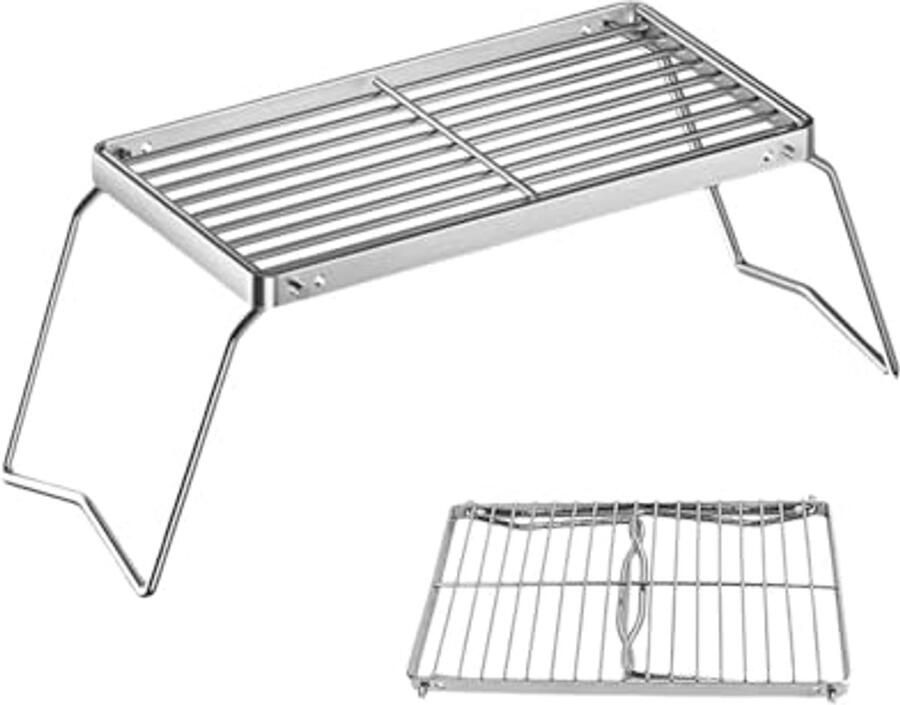 Inklapbaar Roestvrij Stalen Grillrooster voor Outdoor Activiteiten