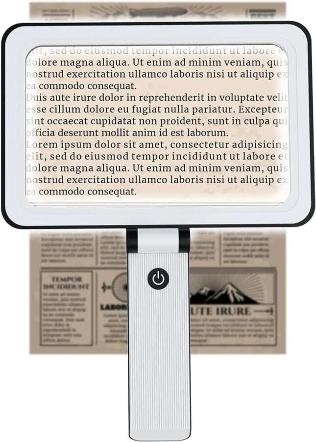 Inklapbare leesloep 5 x inklapbare leesloep met licht voor senioren led-handloep om te lezen (3 x AAA-batterijen
