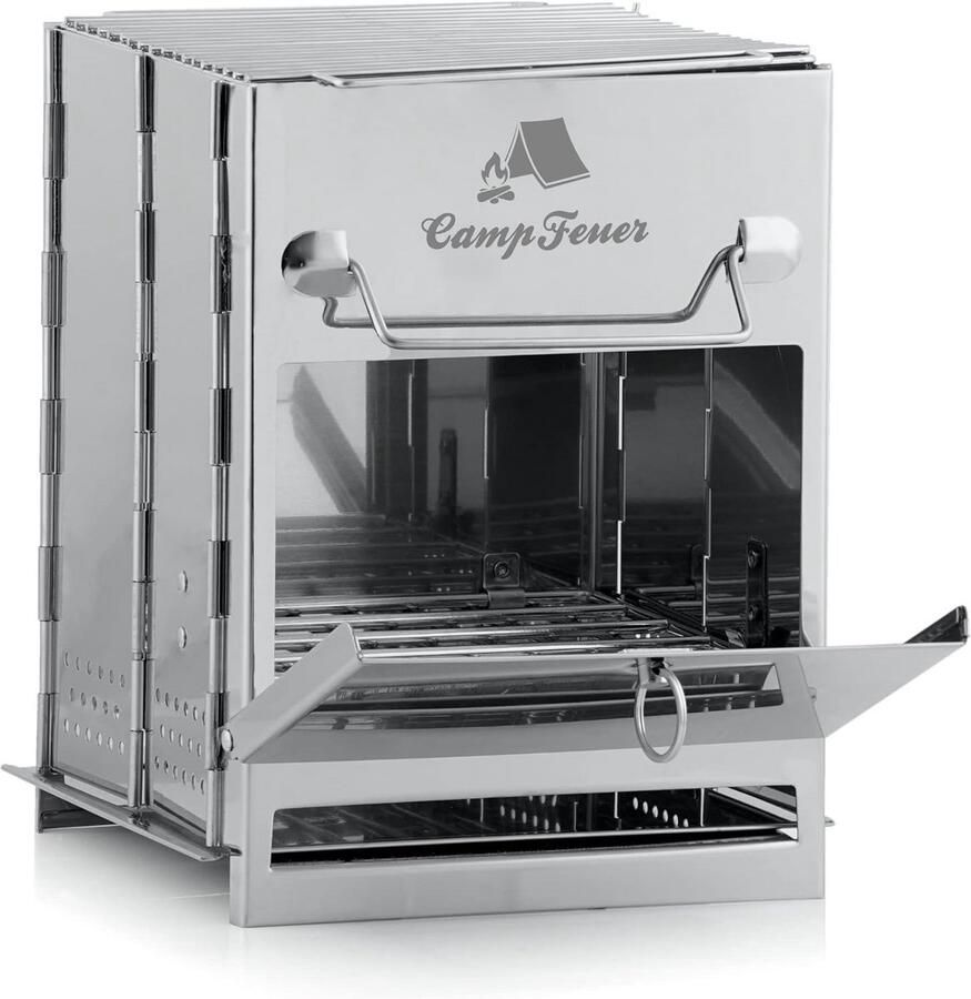 Inklapbare RVS Campinggrill Draagbaar voor Outdoor en Reizen