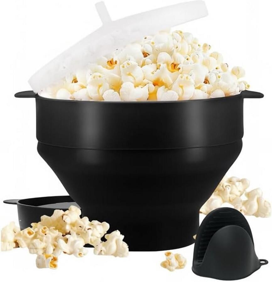 Inklapbare Siliconen Magnetron Popcornmaker Zonder Olie