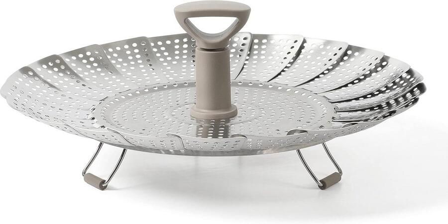 Inklapbare Stoominzet RVS met Uitschuifbare Handgreep voor Potten en Pannen