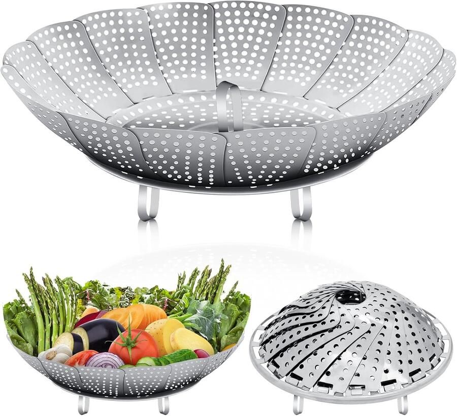 Inklapbare Stoominzet voor Pannen Roestvrij Staal 27 cm