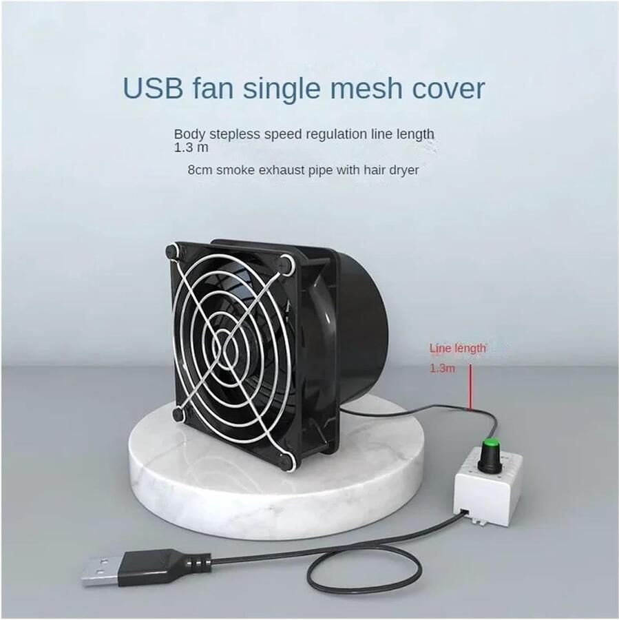 Inline Afzuigkap Keuken Ventilator Lucht Verplaatsen Oververhitting Beveiliging A Zwart