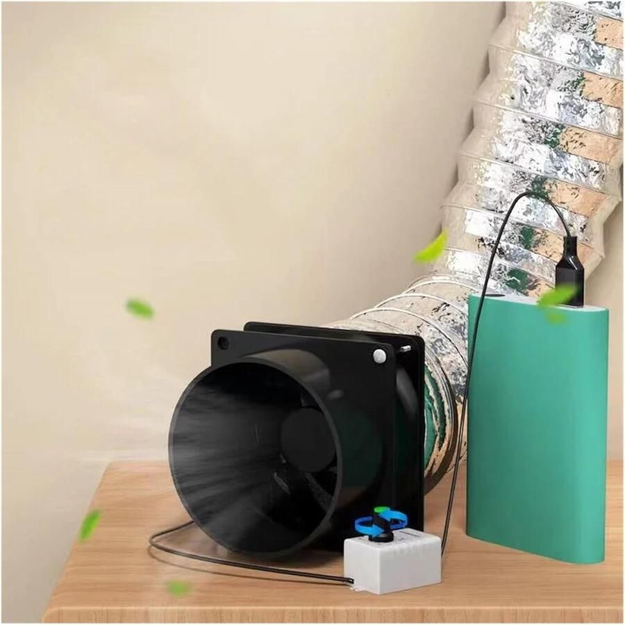 Inline Afzuigkap Keuken Ventilator Lucht Verplaatsen Oververhitting Beveiliging A Zwart