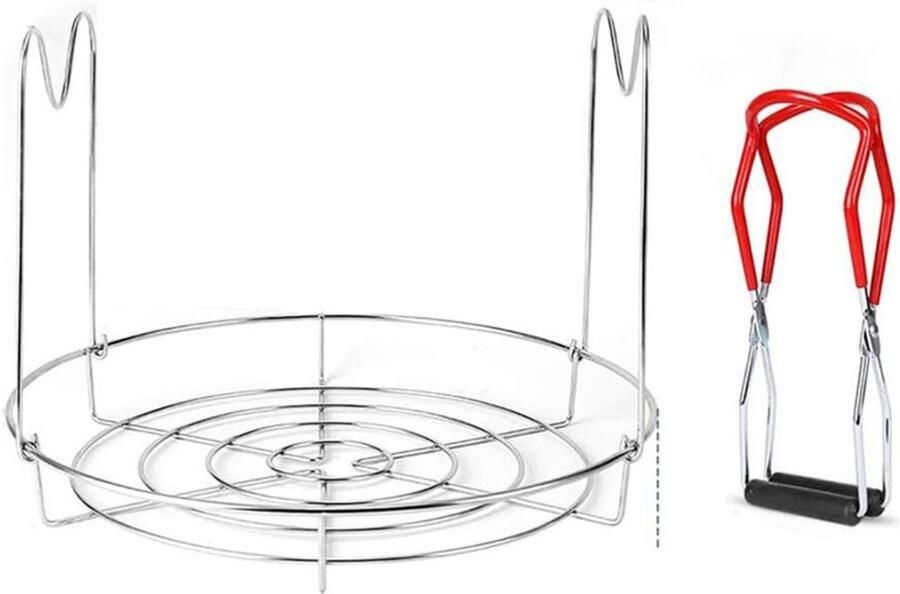 Inmaak Gereedschap Glazen Lifter Veilig Inmaken Roestvrij Staal Set van 2 Zilver