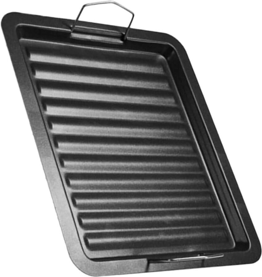 INOOMP Draagbare Enamel Grillpan Multi-use Barbecue Accessoire Voor Vis Groenten Compact Handig Voor Buiten Koken Voor Feesten Picknicks