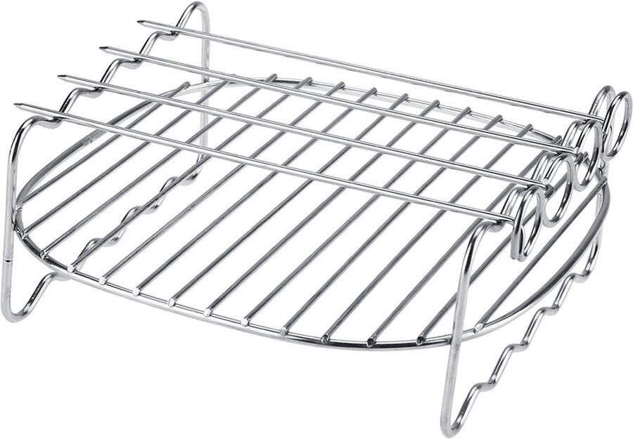 Inovra- Air Fryer Accessoires Dubbellaags BBQ Rack Bakplaat Vervangingsaccessoire Geschikt voor Philips 5000 3000 Frituuraccessoires
