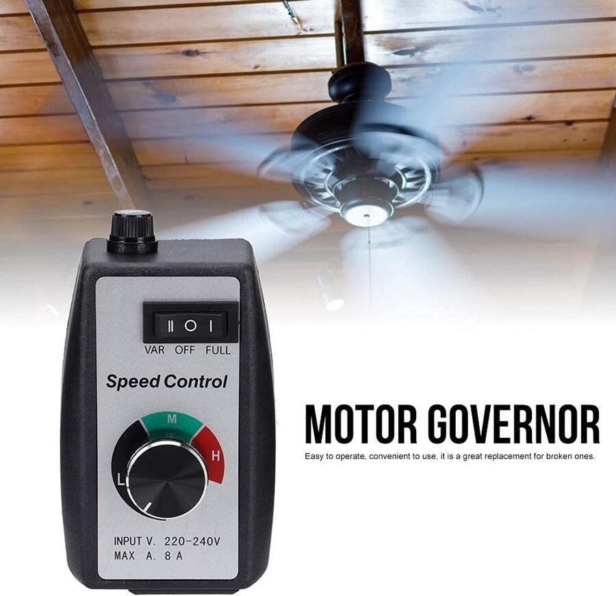 Inovra Elektronische ventilatortoerentalregelaar Snelheidsregelaar Eenvoudig te bedienen Compact formaat Voor afzuigkap Herbruikbare v
