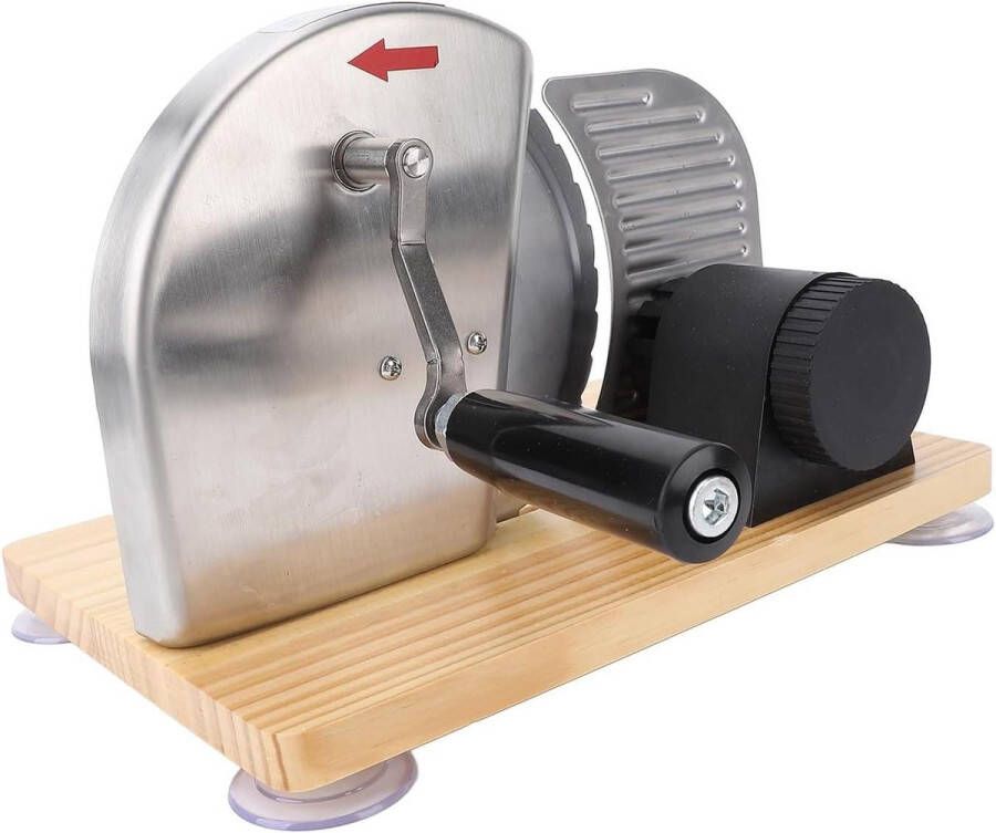 Inovra Plus Handslinger broodsnijmachine voor thuis en commercieel gebruik 170 mm bladdiameter tandwielaandrijving moeiteloos plakjes snijden handig voor bakken duurzaam en efficiënt