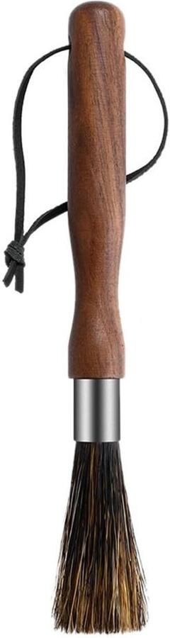 Inovra- Reinigenborstel Premium Natuurlijke Borstelharen Walnoot Handvat Ergonomisch Ontwerp Voor Espresso Machines Zachte Reiniging Borstel