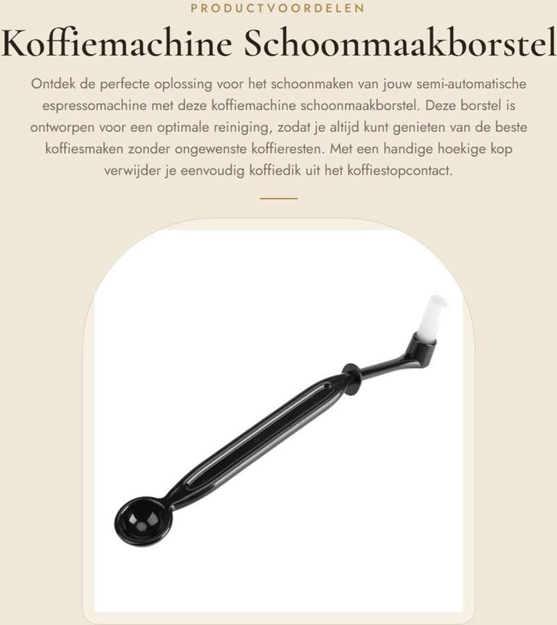 Inovra- Schoonmaakborstel Hittebestendig Flessenborstel Borstel Koffiemachine Nylon 23 x 3 cm Koffieborstel