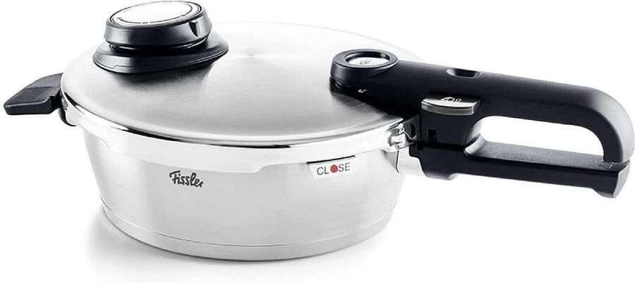 Inox Steel Snelkookpan met 4 Stoomstanden 1.8 Liter Inhoud Keukengerei voor Inductie
