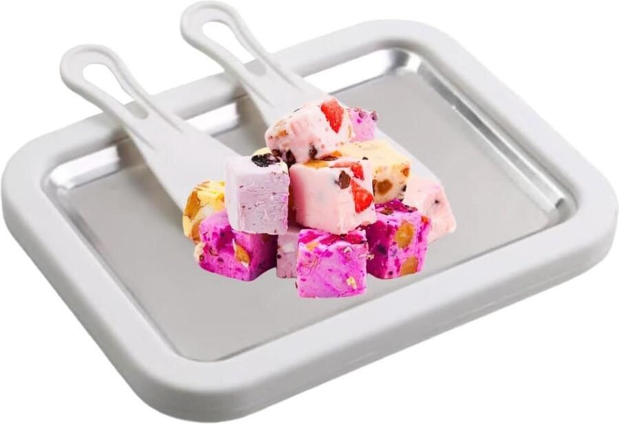 IJsmachine Roller ijsmaker Desserts Maken Snelle Vriestechnologie Niet gespecificeerd Wit