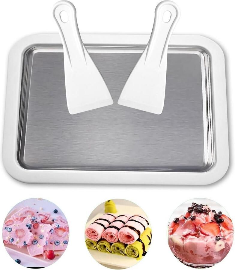 Instant IJsmachine voor Rolletjes IJs Sorbets en Frozen Yoghurt