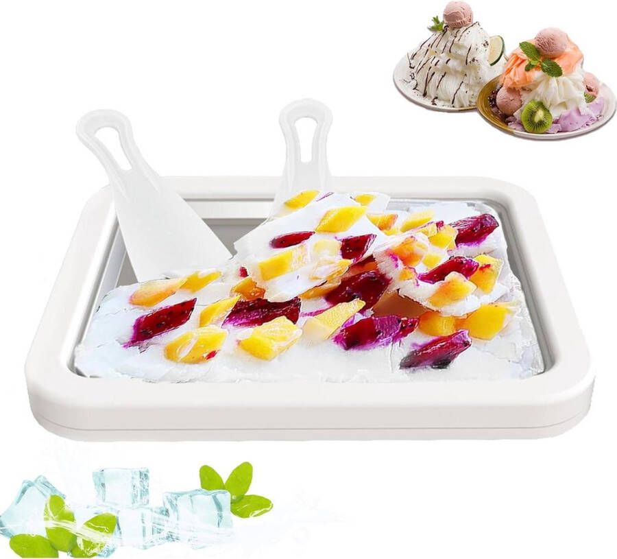 Instant Koude Plaat IJs Rol Maker Gelato Sorbet Frozen Yoghurt Fruit Milkshake Roll Machine Zelf IJs Maken met 2 Schrapers