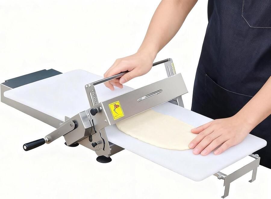 Instelbare Deegroller RVS Opvouwbaar en Ruimtebesparend voor Pasta Pizza en Gebak