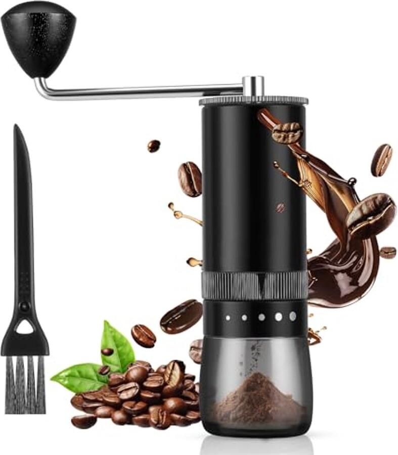 Instelbare Handkoffiemolen met 5 Niveaus Perfect voor Reizen en Kantoor