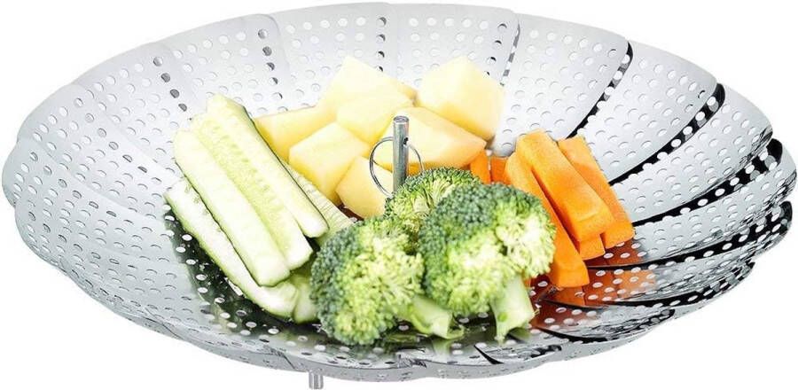 Instelbare Roestvrijstalen Stoompan voor Kookpannen 15 5 cm tot 27 cm